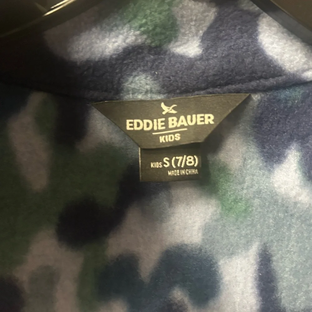 NWT Eddie Bauer Kids Navy and Light Blue Raincoat 3-in-1 Lightweight Jacket